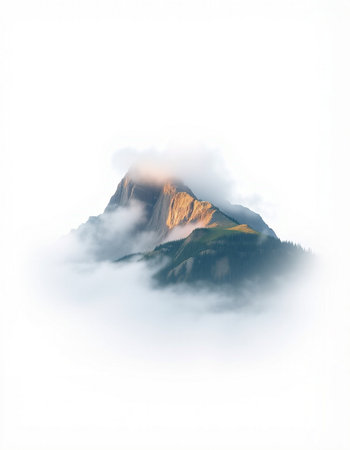 Mountains in the clouds. Dolomites. Italy. Europe.