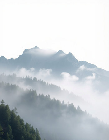 Foggy morning in the mountains