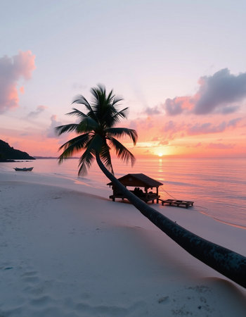 Tropical beach at beautiful sunset, Koh Lipe, Thailand