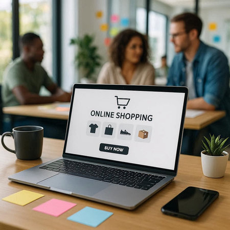 Shopping Online Shopaholics E-Commerce E-Shopping Concept