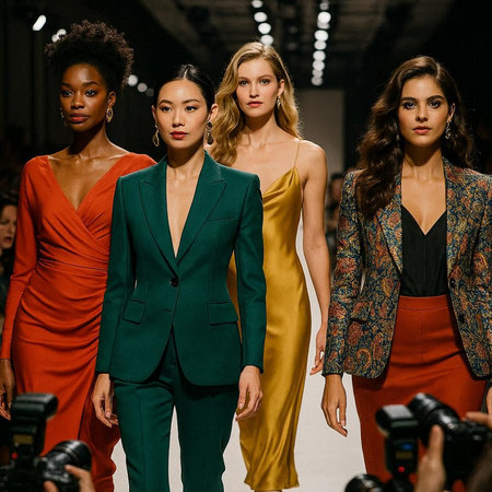 Models walk the runway finale at the Fendi show during Milan Fashion Week Autumn/Winter 2019/20 in Milan, Italy.