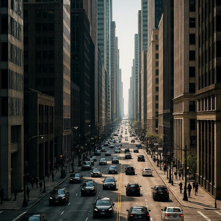 View of Chicago streets.