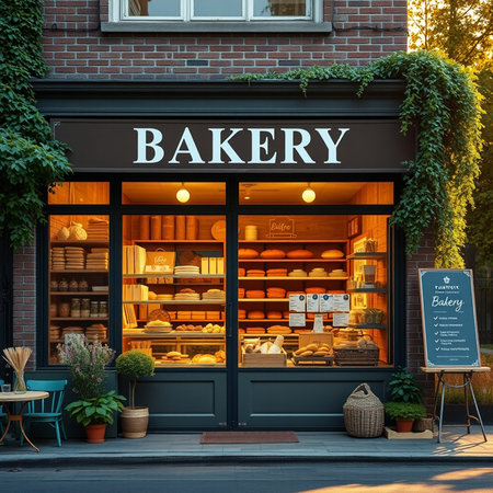 Baker's Bakery Shop in New York City, USA.