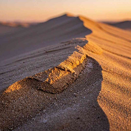 Sand dunes in the Sahara desert in Morocco, Africa, sunset