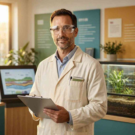 Portrait of a doctor holding a clipboard and looking at the camera