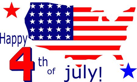 July 4 Independence Day of United States of Americaのイラスト素材