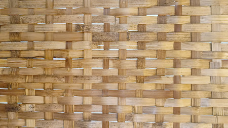 woven bamboo background with unique pattern