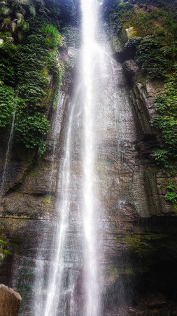 flow of water from natural mountain springsの写真素材