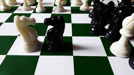 chess board game for ideas , competition, strategy and business conceptの写真素材