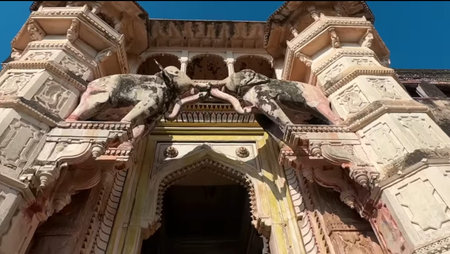Detail of the architecture of Jodhpur, Rajasthan, India.