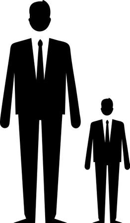 father's day simple silhouetteのイラスト素材