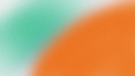 white light green orange grainy texture backgroundの写真素材