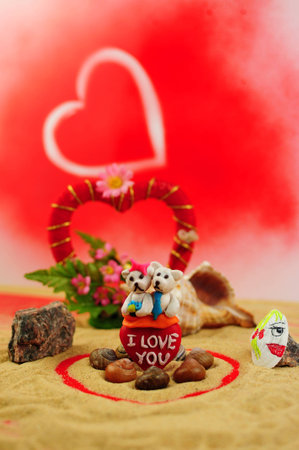 valentines, love, little bear 1の写真素材