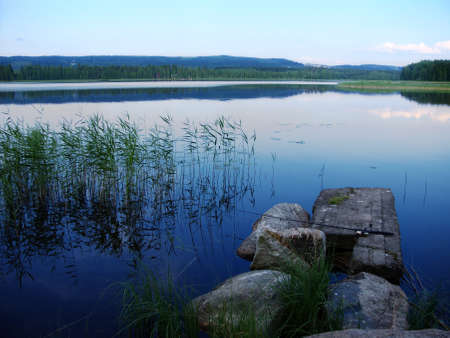 summer lakeの写真素材