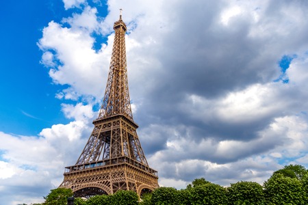 Eiffel tower in Paris Europe. Tourism and traveling sightsの写真素材