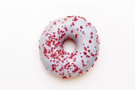 studio shot of tasty donut isolated on white backgroundの写真素材