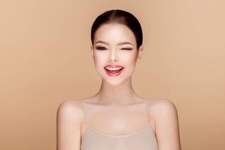 Beautiful Woman with Clean Fresh Skinの写真素材