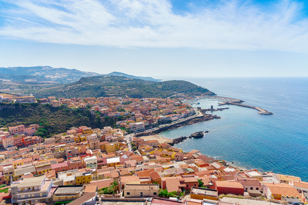 Medieval town of Castelsardo on Sardiniaの写真素材