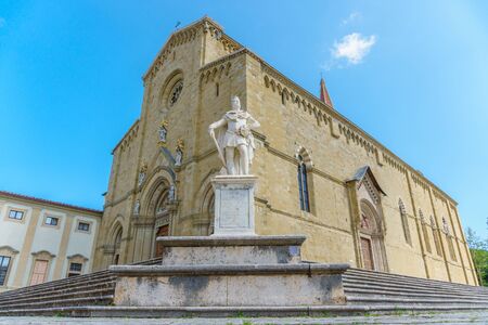 Catholic cathedral in the city of Arezzo Italyの写真素材