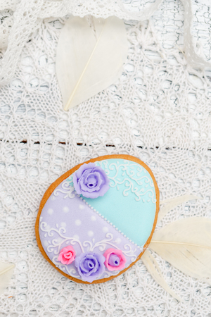 Beautiful glazed Easter cookies