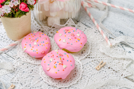 Traditional Easter cupcake and cupcakes
