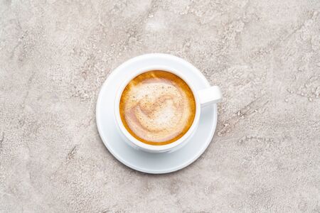cup of espresso Coffee on conrete backgroundの写真素材