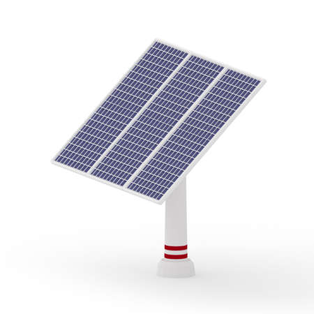 3D render of Solar panels isolated on white background