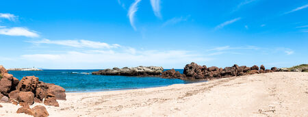 beach in sardinia in a sunny day of summerの写真素材