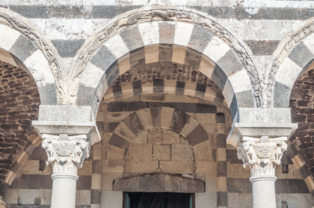 The little Church of Saccargia in the middle of sardinian country - Italyの写真素材