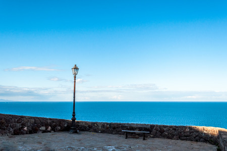 View of the sea from the ancient village of Castelsardo - Sardinia - Italyの写真素材