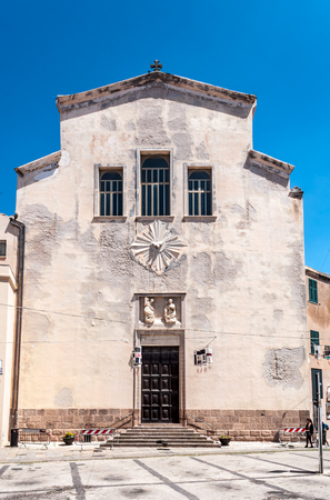 view of church of san michele in alghero in springのeditorial素材
