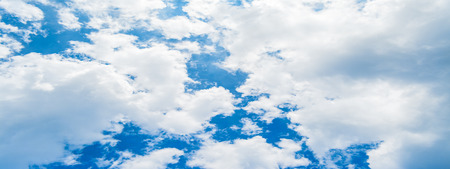 Clouds and blue sky in a sunny day of spring
