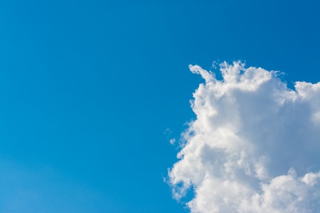 white cloud and blue sky in sunny day with copy spaceの写真素材