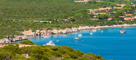 Landscape of the gulf of Capo Caccia, in Sardinia, in summerの写真素材
