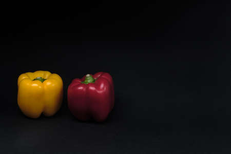Still Life Of Yellow And Red Peppersの写真素材