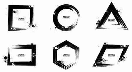 vector abstract grunge background asset packのイラスト素材