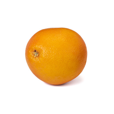Pink ripe grapefruit slice on white isolated backgroundの写真素材