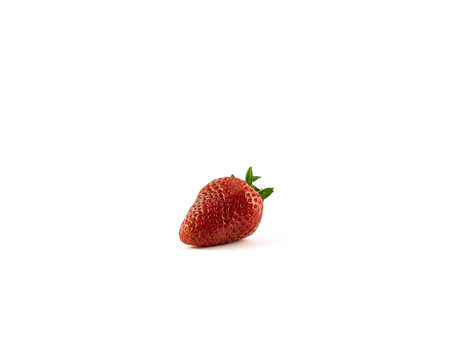 fresh stawberry isolated on white back groundの写真素材