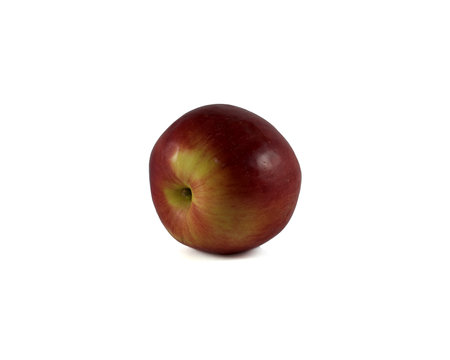 Ripe red apple Isolated on white backgroundの写真素材