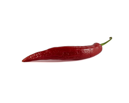 Red pepper isolated on white backgroundの写真素材