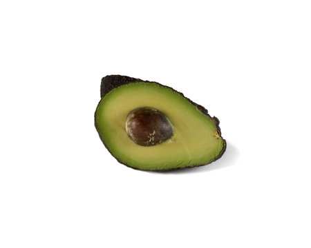 Avocado on an isolated white background.の写真素材