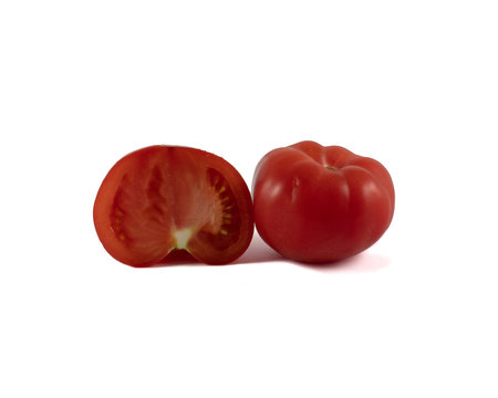 tomato isolated on a white backgroundの写真素材