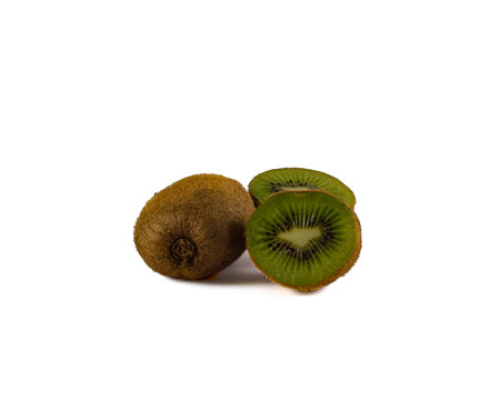 Kiwi isolated on white background.の写真素材
