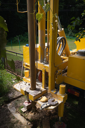 water well, drilling machine, spring, underground springs,の写真素材
