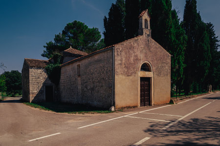 Ancient Chapel in the Croatian town of Baleの写真素材