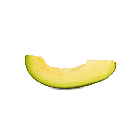Avocado isolated on white background. avocado sliced closeup.