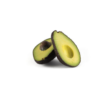 Avocado on an isolated white background.の写真素材