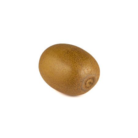 Golden kiwi isolated on white backgroundの写真素材