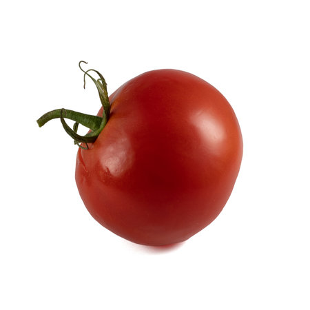 Tomato isolated on white background. With clipping path. Full depth of field.の写真素材