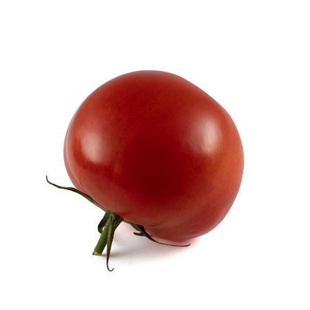 Tomato isolated on white background. With clipping path. Full depth of field.の写真素材